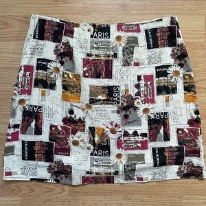 Urban Outfitters Mini Skirt Postcard Newspaper Vintage Look